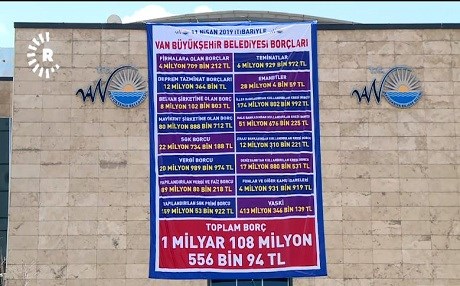 Şaredariya Wanê: Qeyûm şaredarî bi 533 milyon dolar kirye deyndar