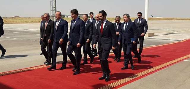 وەزیری دەرەوەی تورکیا و شاندی ئێران گەیشتنە هەولێر