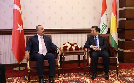 Mesrûr Barzanî û Mevlut Çavuşoglu peywendiyên dualî gotûbêj kirin