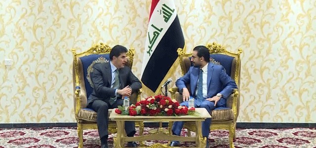 Neçirvan Barzani, Irak Parlamento Başkanı Halbusi ile bir araya geldi