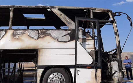 Li Hewlêrê otobuseke geştyarî şewitî