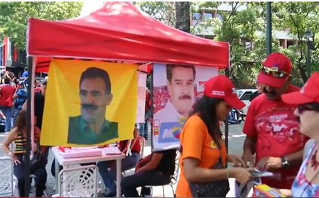 Di hilbijartinên Venzuela de wêneyên Ocalan hat hilgirtin