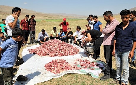 VAN - 3 ton kurban eti 700 kişiye eşit dağıtıldı