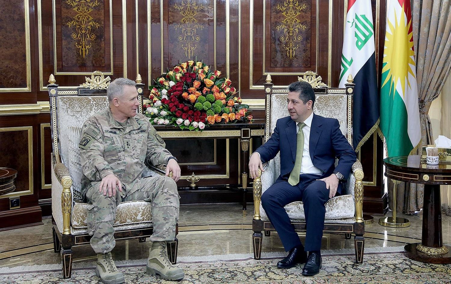 Başbakan Barzani, ABD askeri heyetini kabul etti