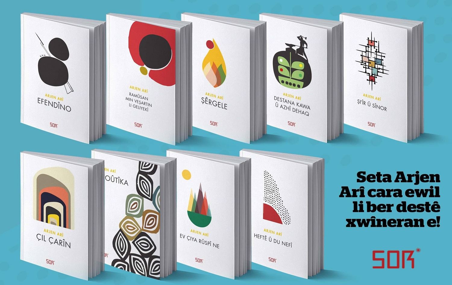 9 pirtûkên Arjen Arî bi hev re hatin çapkirin