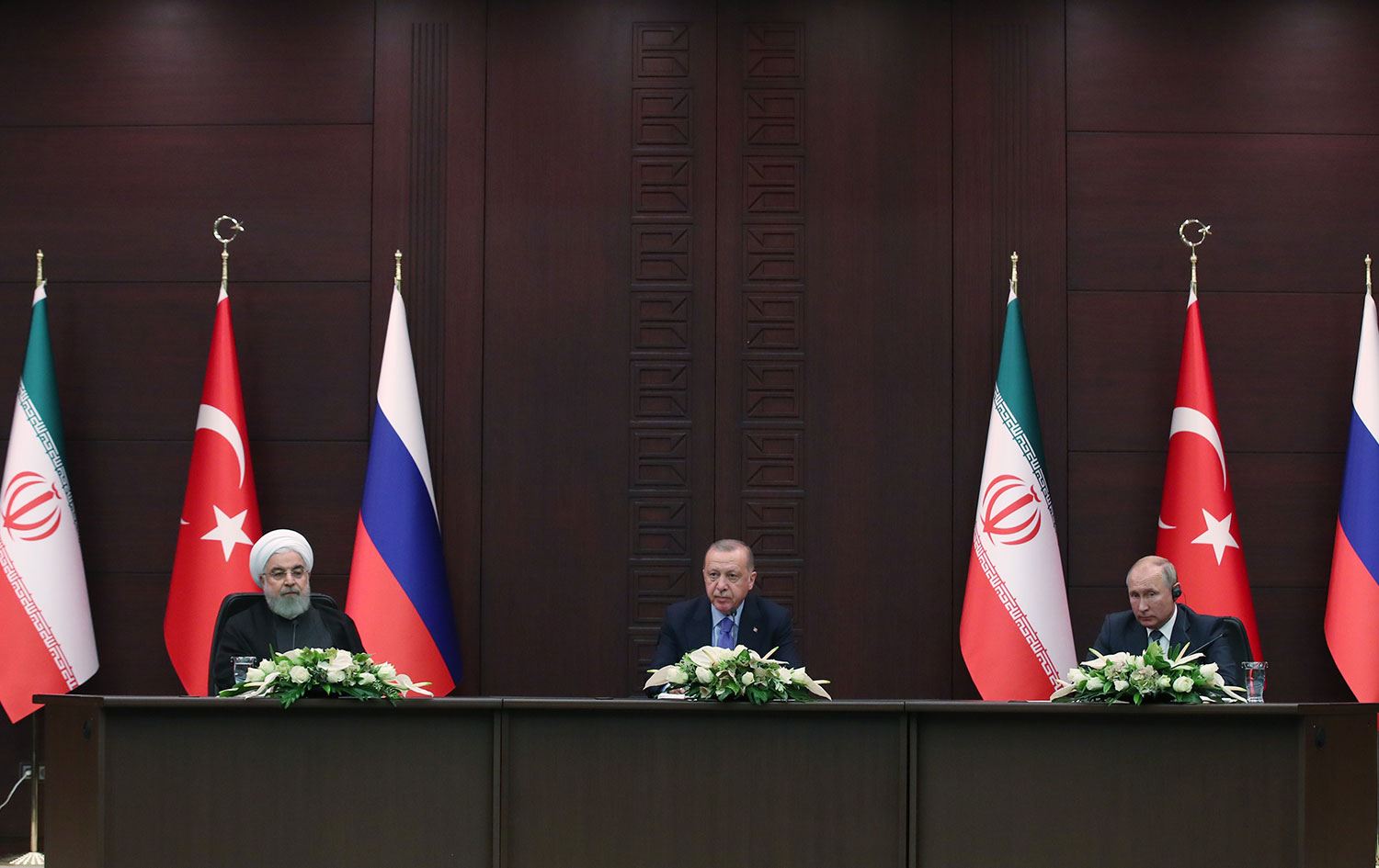 Üçlü Zirve başladı: Erdoğan, Putin ve Ruhani açıklama yapıyor