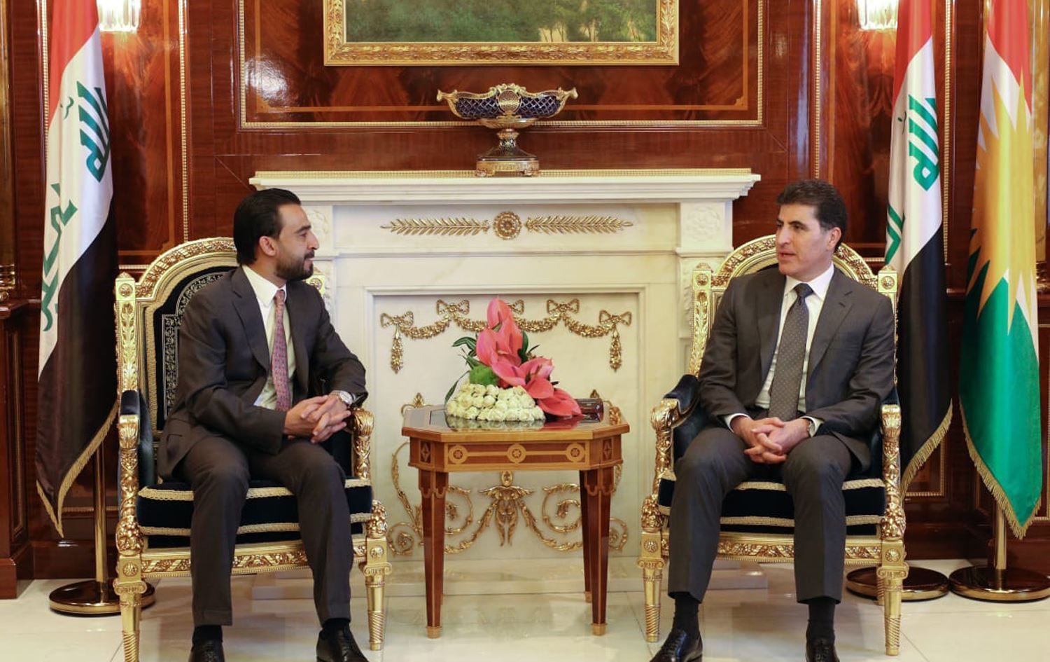 Başkan Neçirvan Barzani, Irak Parlamento Başkanı Helbusi'yi kabul etti