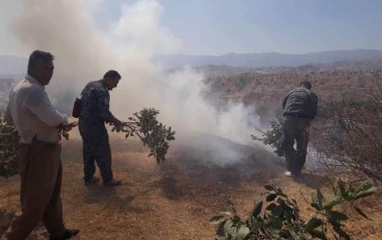 بەهۆی ئاگرکردنەوەی کەسێک 120 دۆنم زەوی قەرەداخ سووتا