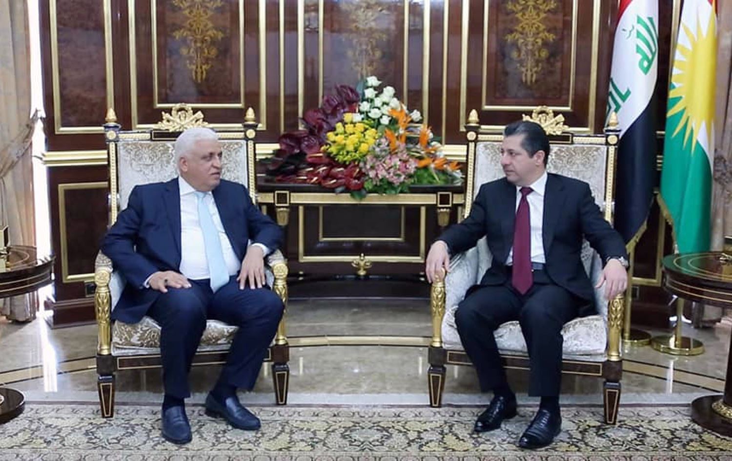 Mesrûr Barzanî û Falih Feyaz peywendiyên Hewlêr-Bexdayê gotûbêj kirin