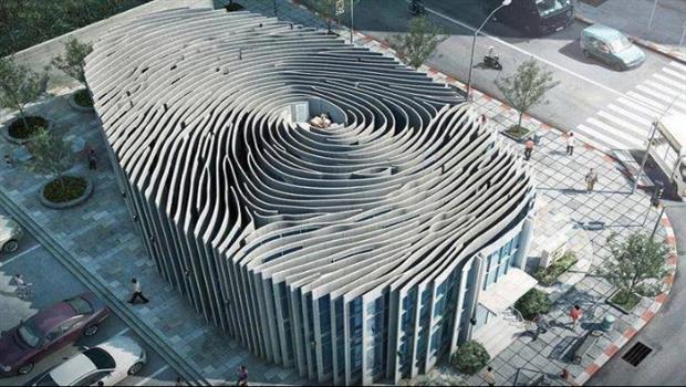 باڵەخانەیەک لە شێوەی پەنجەمۆر