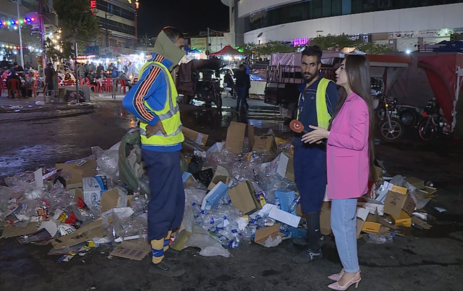 خاشاکی دووکاندارانی سلێمانی بارگرانیی بۆ کارمەندانی ژینگەپارێز دروستکردووە