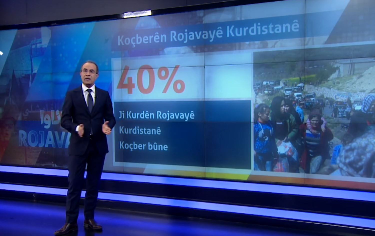 Ji sedî 40 Kurdên Rojavayê Kurdistanê koçber bûne