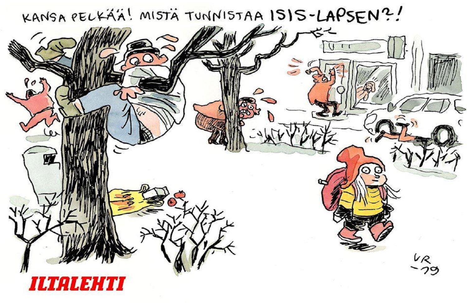 Finlandiya’da yayımlanan karikatür gündem oldu