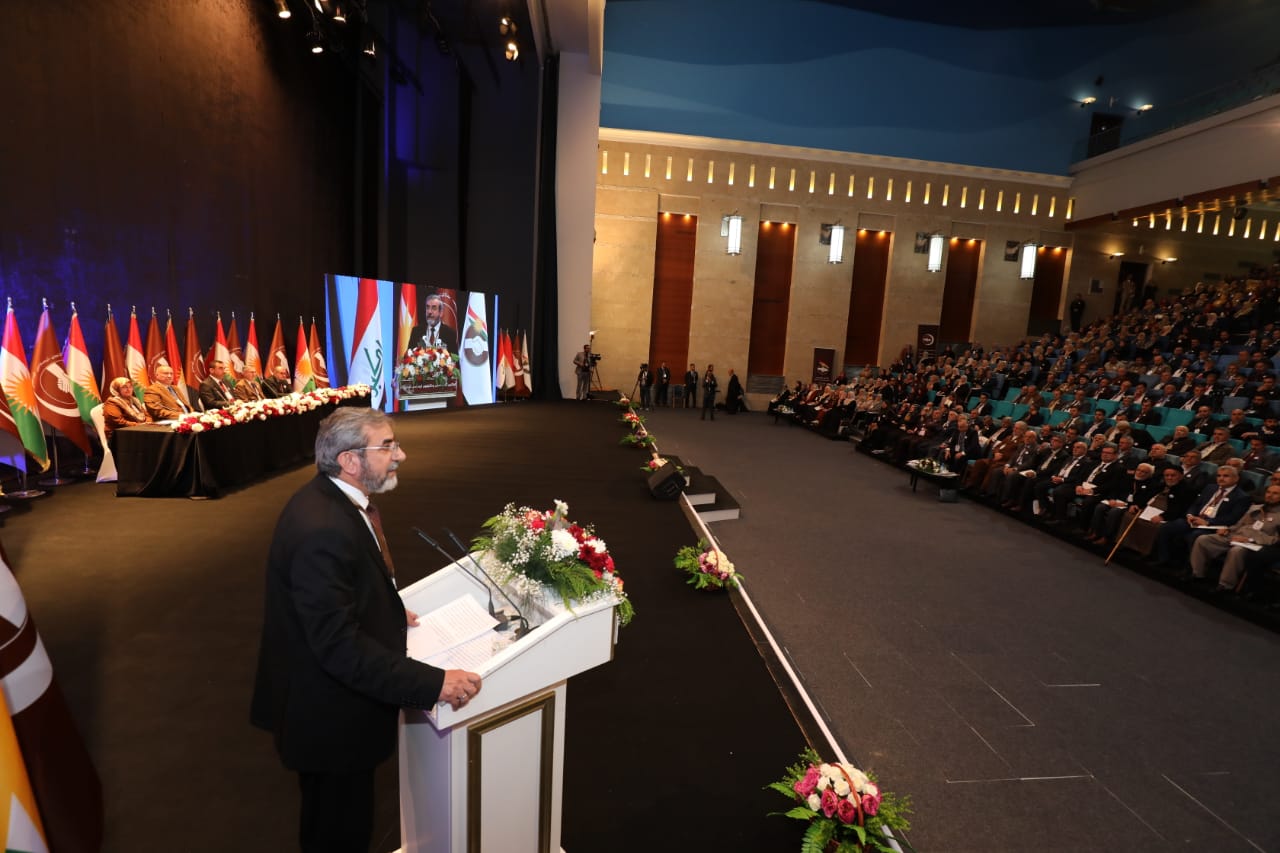 سەلاحەددین بەهائەدین لە کۆنگرەی یەکگرتوو. وێنە: عەبدوڵڵا ئیبراهیم