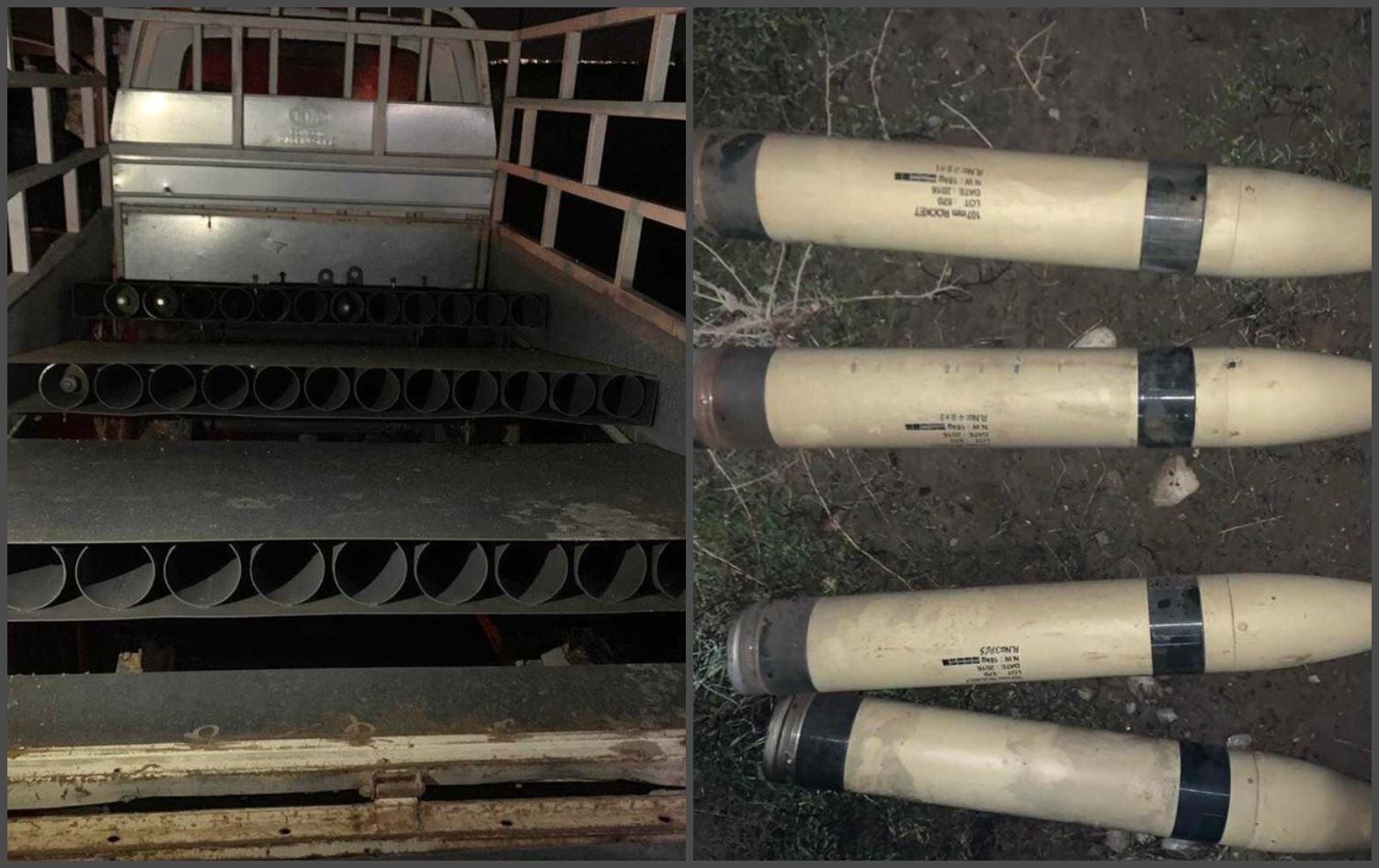 بالصور والفيديو.. الصواريخ المستخدمة باستهداف معسكر K1 في كركوك