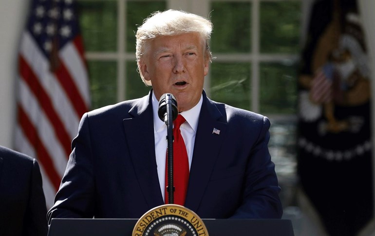 دۆناڵد ترەمپ، سەرۆکی ئەمریکا. وێنە: AP