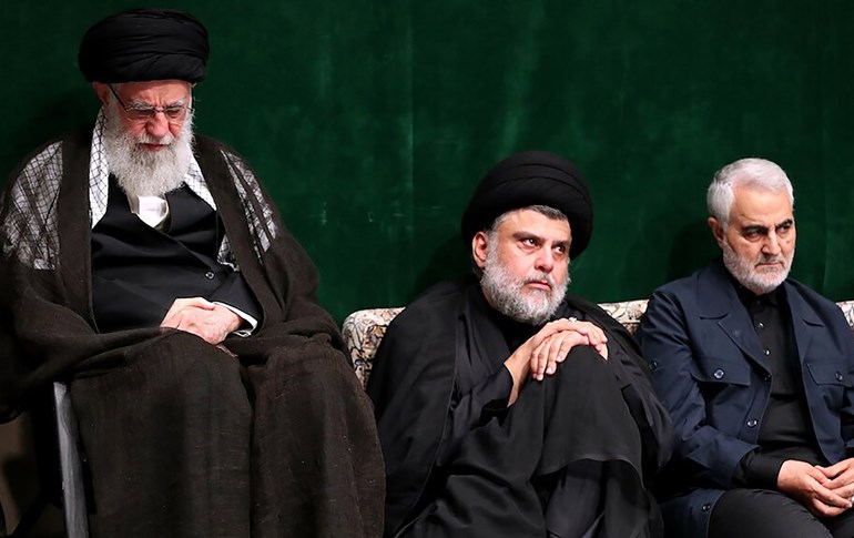 قاسم سولەیمانی، موقتەدا سەدر و عەلی خامنەیی 