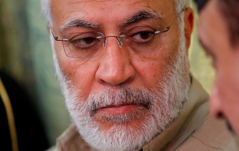  PMF deputy leader Abu Mahdi al-Mohandis meets with officials during a visit to the southern Iraqi city of Basra on January 23, 2019. File photo: Haidar Mohammed Ali / AFP 