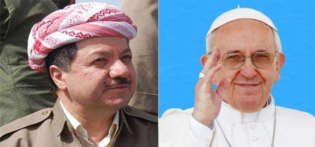 Barzanî û Papayê Vatîkanê li hev rûniştin