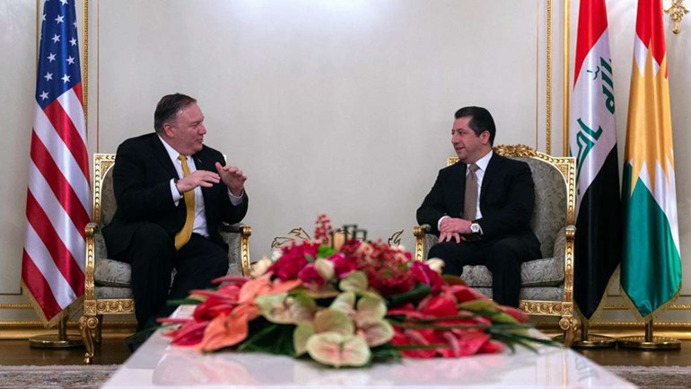 مایک پۆمپەیۆ و مەسروو بارزانی