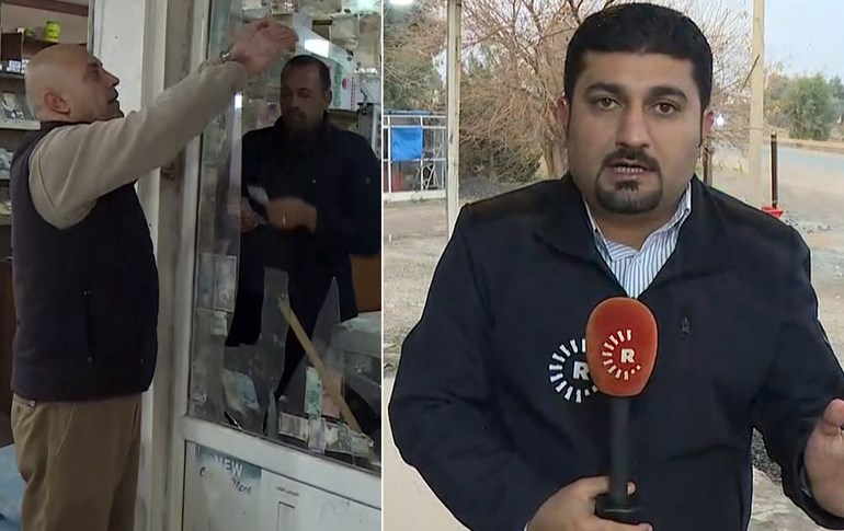 رەنجە جەمال پەیامنێری رووداو لەنزیک بەردەڕەش 