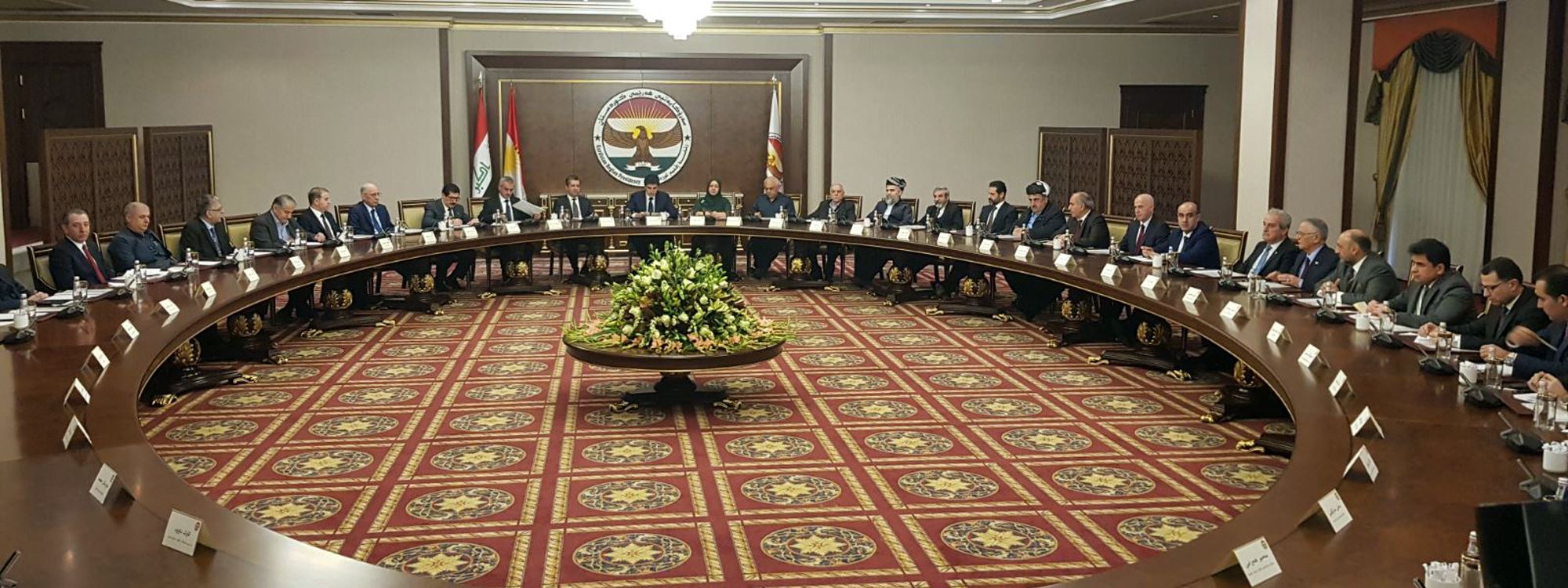 کۆبوونەوەی سێ سەرۆکایەتییەکەی هەرێمی کوردستان و سەرۆکی حیزبەکان، وێنە؛ رووداو