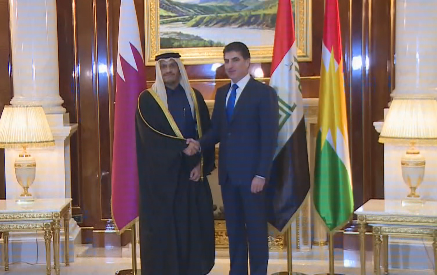 Nêçîrvan Barzanî û Mihemed bin Ebdulrehman Al Sanî 