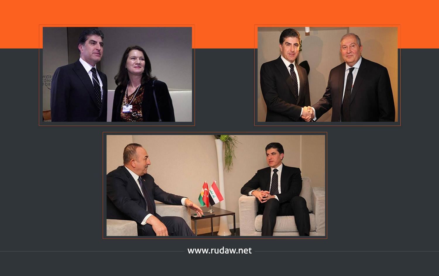 لە کۆڕبەندی داڤۆس تورکیا و سوێد و ئەرمینیا پاڵپشتی هەرێمی کوردستان دەکەن