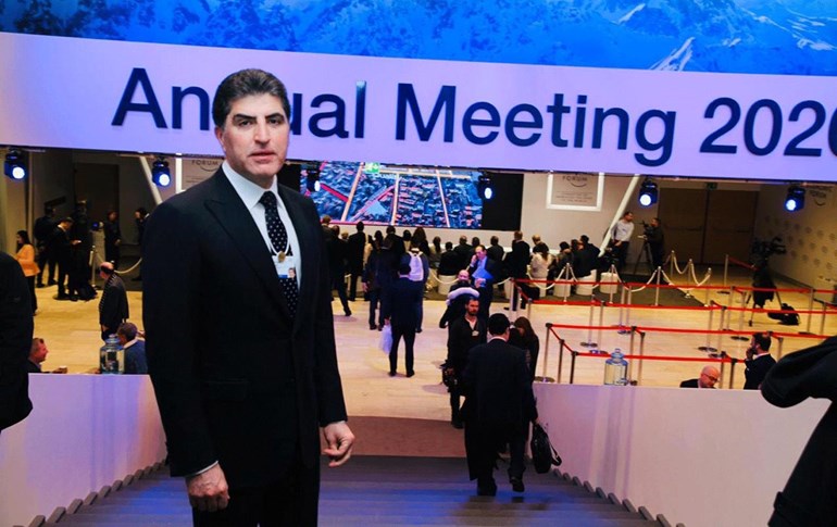 Serokê Herêma Kurdistanê Nêçîrvan Barzanî li Davosê