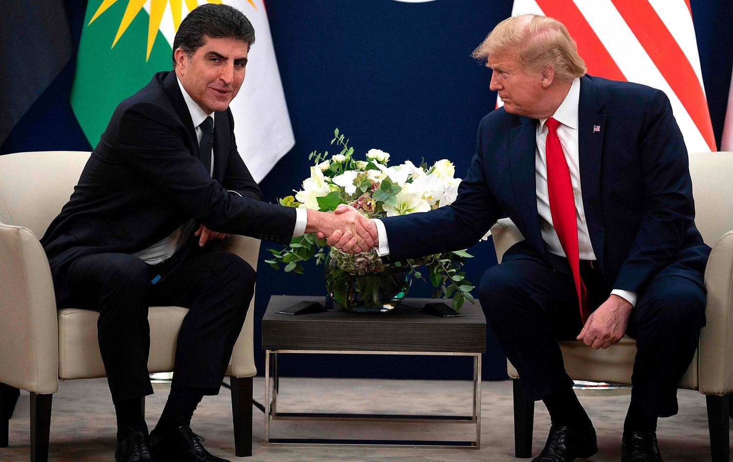 Kurdistan Region President Nechirvan Barzani meets Trump at Davos summit