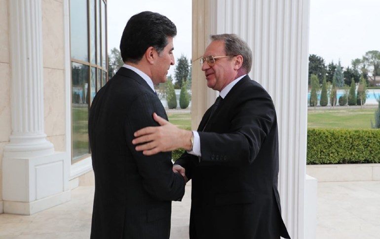 Nêçîrvan Barzanî û Mîxaîl Bogdanov li Hewlêrê civiyan