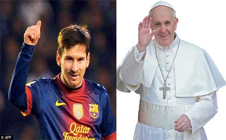 درێسێکی لیۆنێل میسی بە دیاری دەدرێتە پاپای ڤاتیکان