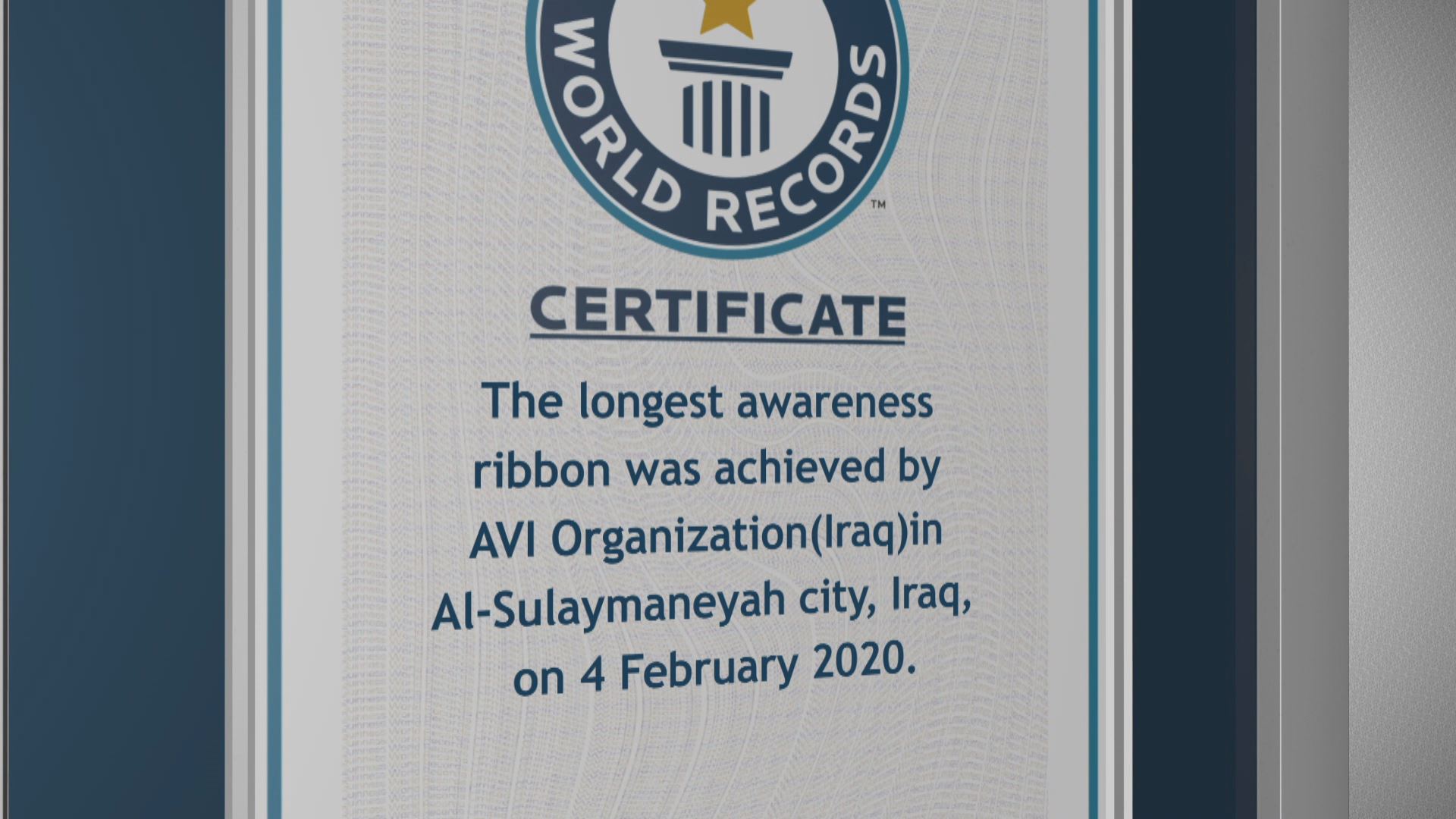 کوردستان بە نمایشکردنی درێژترین قردێلەی شێرپەنجە ناوی لە کتێبی گینس تۆمارکرا