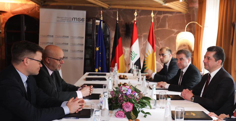 مەسرور بارزانی و شاندێکی پەرلەمانی ئەڵمانیا کۆبوونەوە