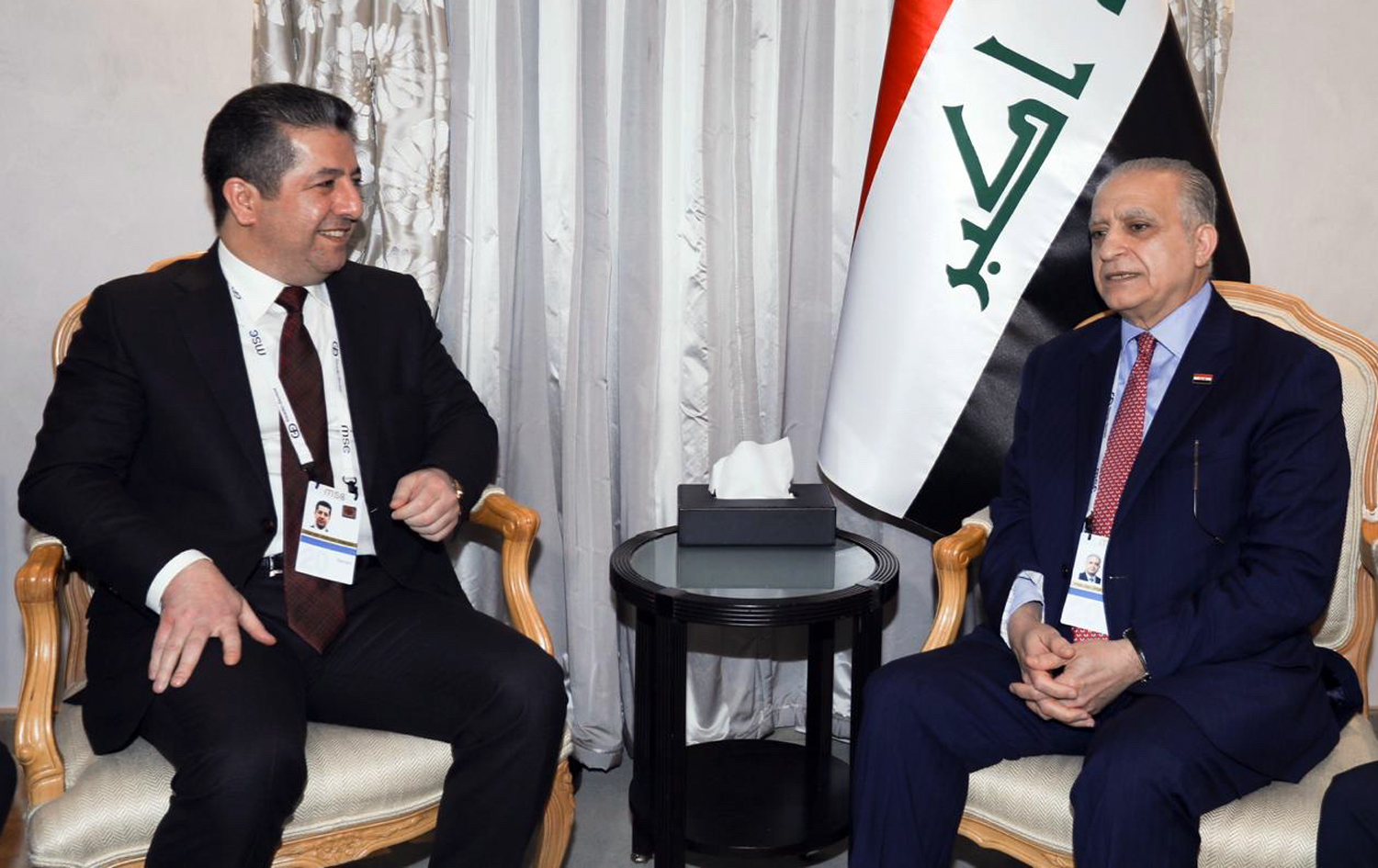 کۆبوونەوەی نێوان مەسرور بارزانی و محەممەد حەکیم، وەزیری دەرەوەی عێراق لە میونشن