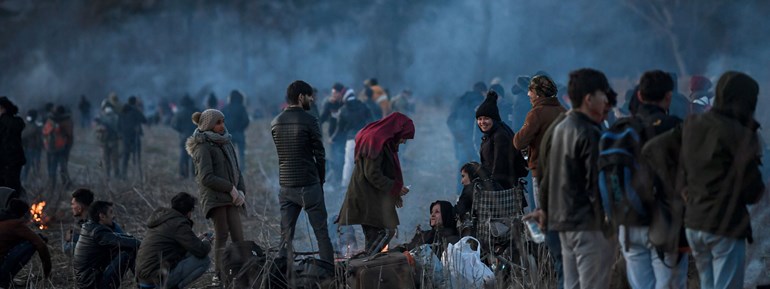 کۆچبەران لەسەر سنووری تورکیا و بولگاریا