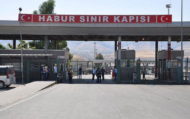 The Ibrahim Khalil border crossing as seen from Turkey. Photo: AA