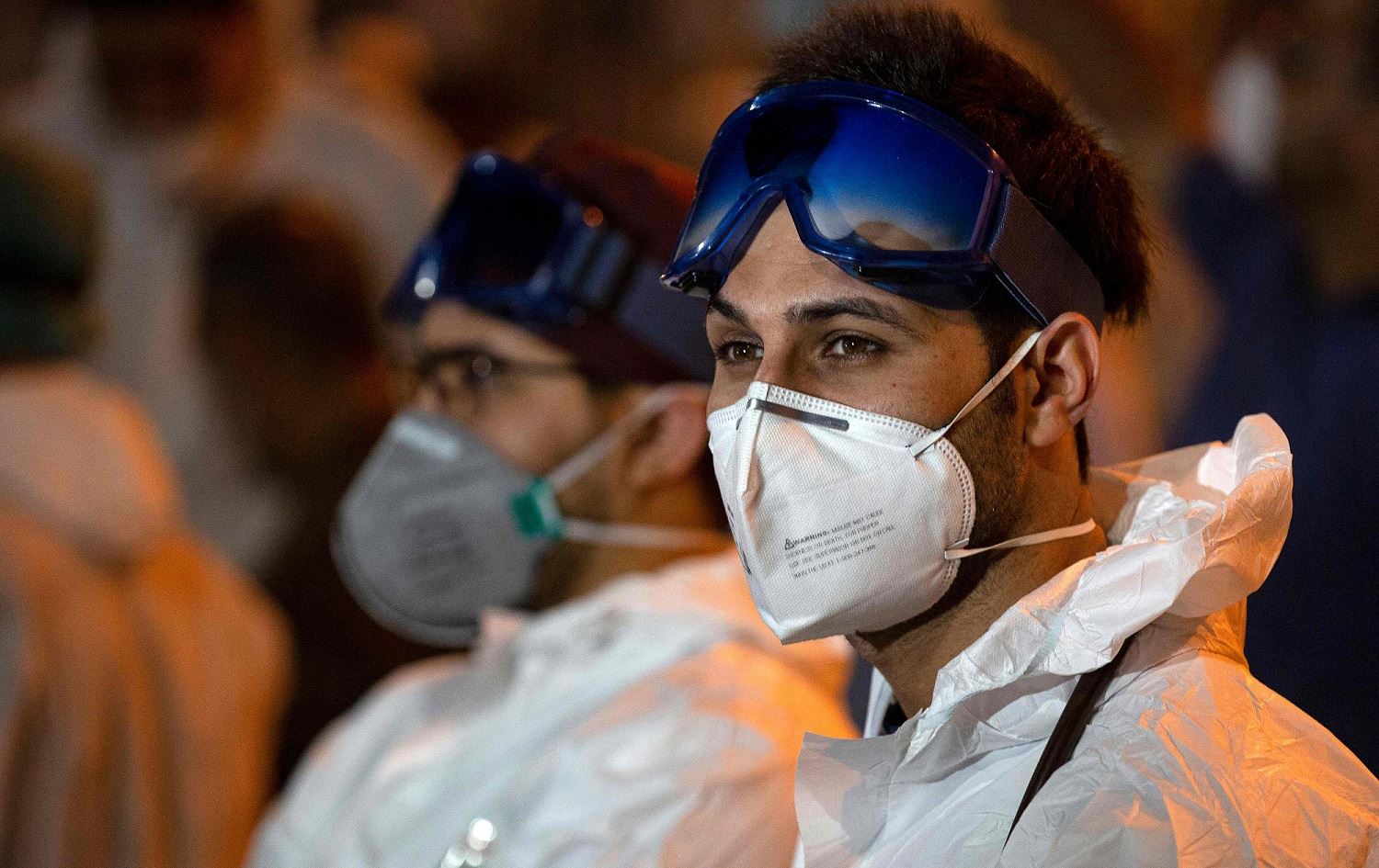 Iraqi health personnel in Basra, southern Iraq, April 07, 2020. Photo: Hussein Faleh / AFP