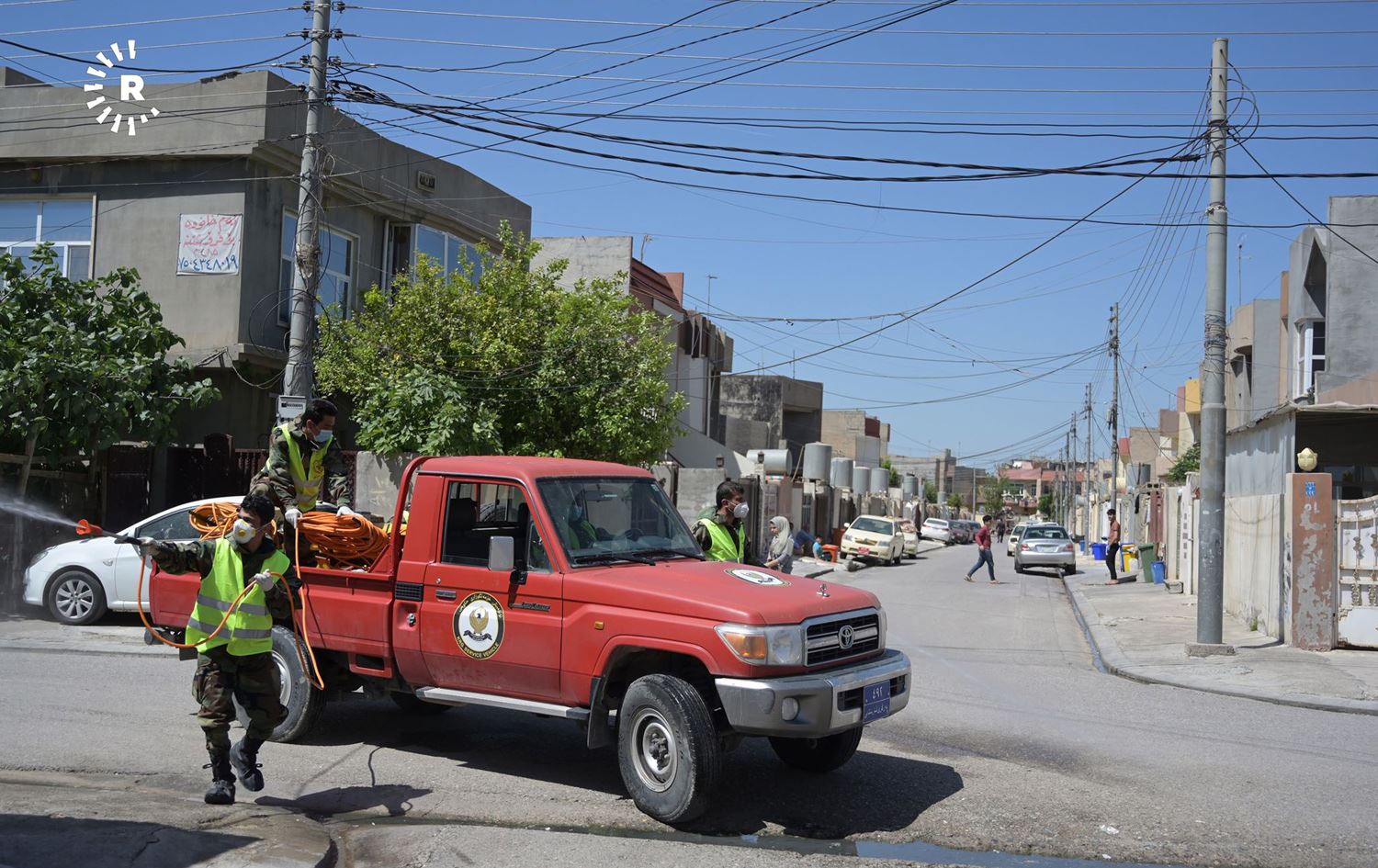 رشاندنی گەڕەکی کارێزان لە هەولێر. وێنە: بڵند تاهیر - رووداو