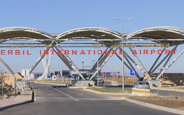 The entrance to the Erbil airport, on of the two international airports in the Kurdistan Region. File photo: Safin Hamed/ AFP