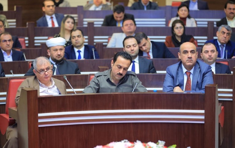 fficials initially said last week that parliamentary sessions would resume after May 2.Photo: Kurdistan Region Parliament.