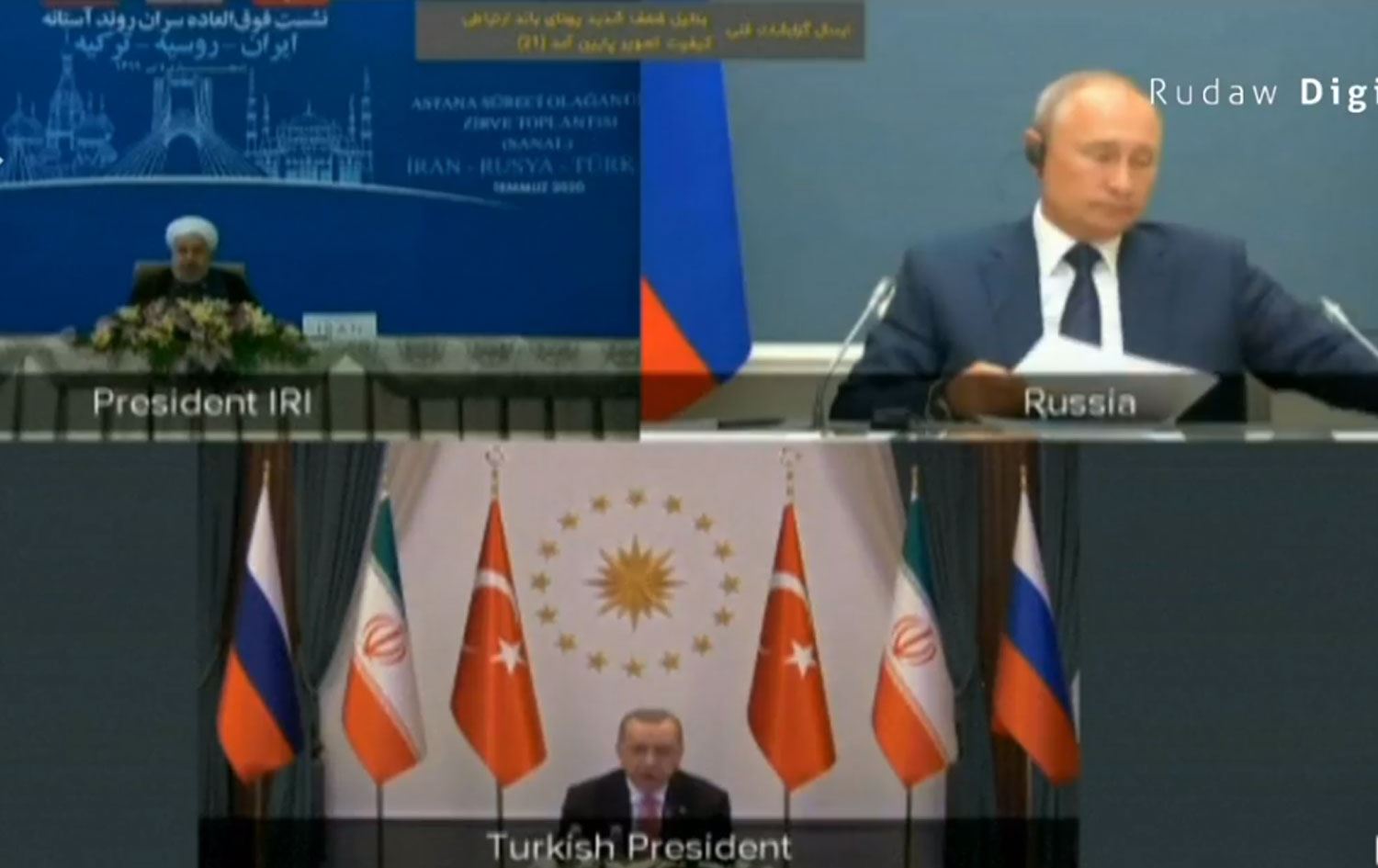 Putin, Erdoğan ve Ruhani'den ortak bildiri