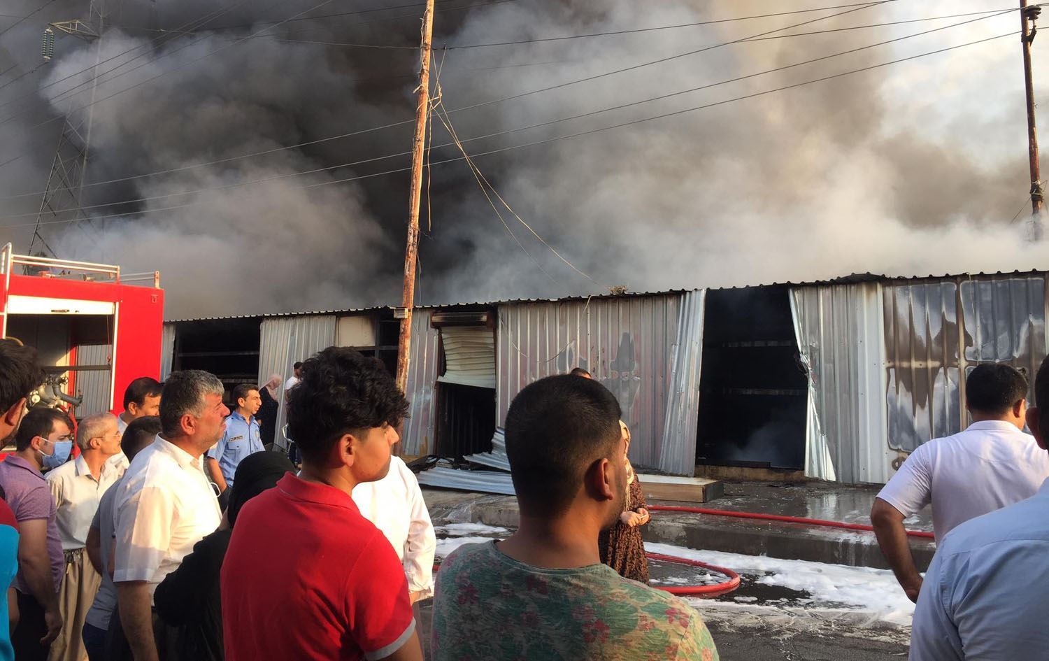 Erbil’de yangın: 250 işyeri yandı