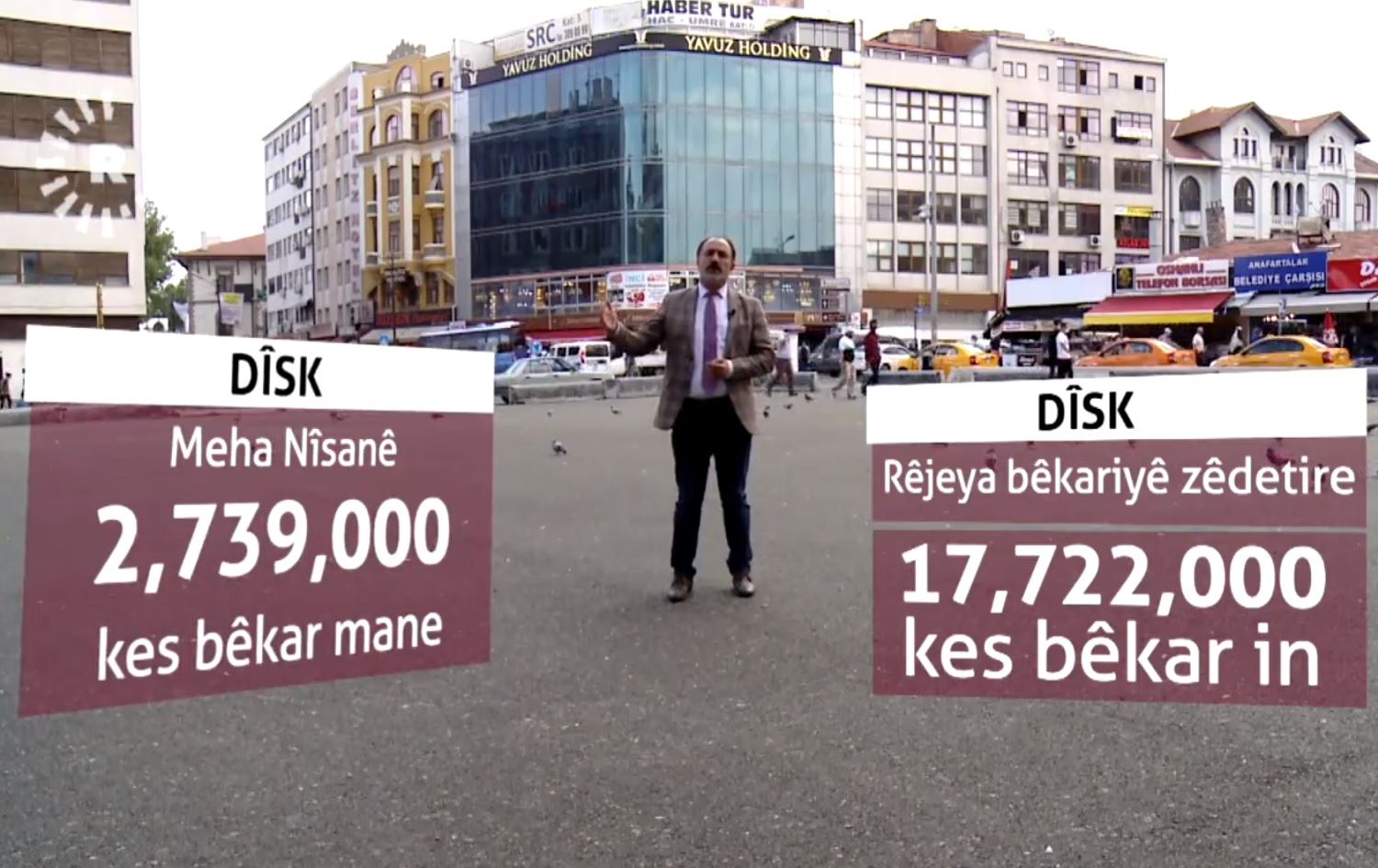 DÎSK: Rêjeya bêkariyê li Tirkiyê %28.7 e