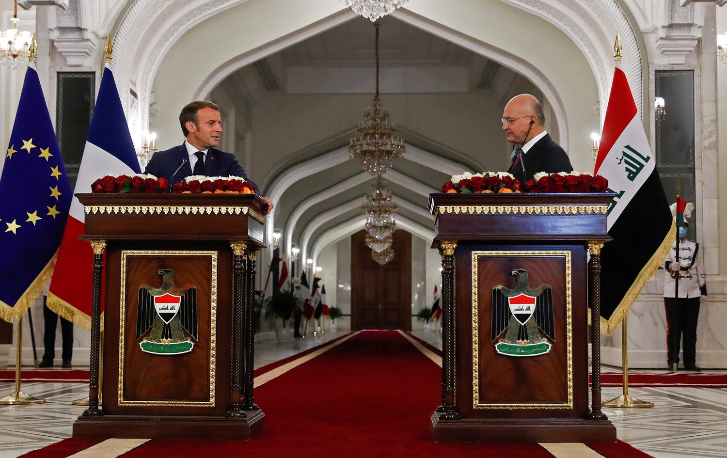 Macron û Berhem Salih civîneke rojnamevanî saz kirin