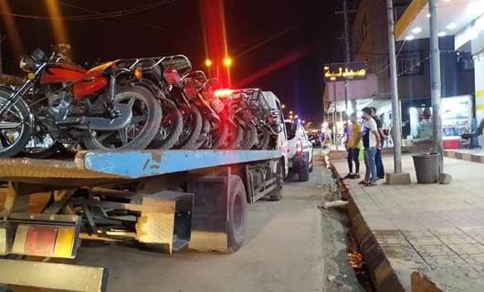 Erbil traffic police launch crackdown on unlicensed motorcycles after rise in traffic accidents