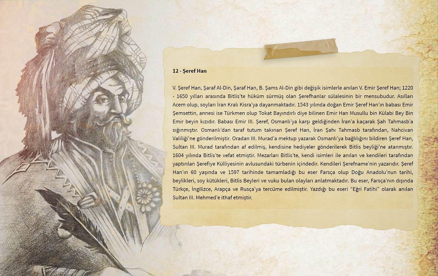 Rêveberiya Çandê ya Bedlîsê Şerefxan wek “bi eslê xwe Ecem” da nasîn