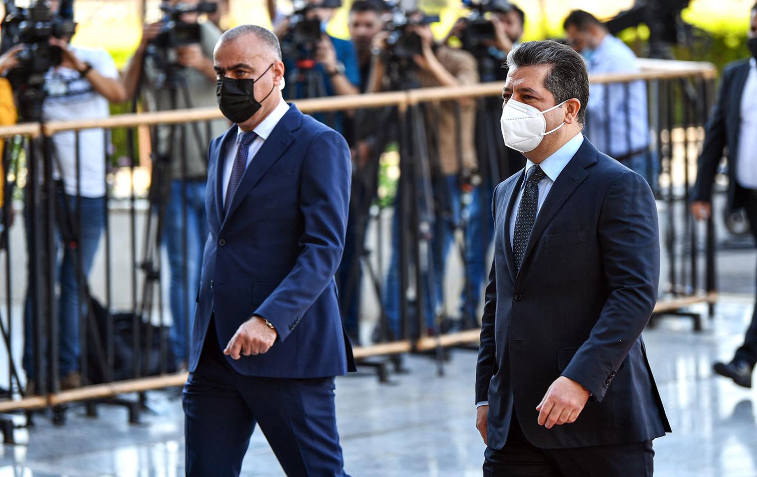 مەسرور بارزانی بەردی بناخەی پردی دەربەندی رانیە دادەنێت