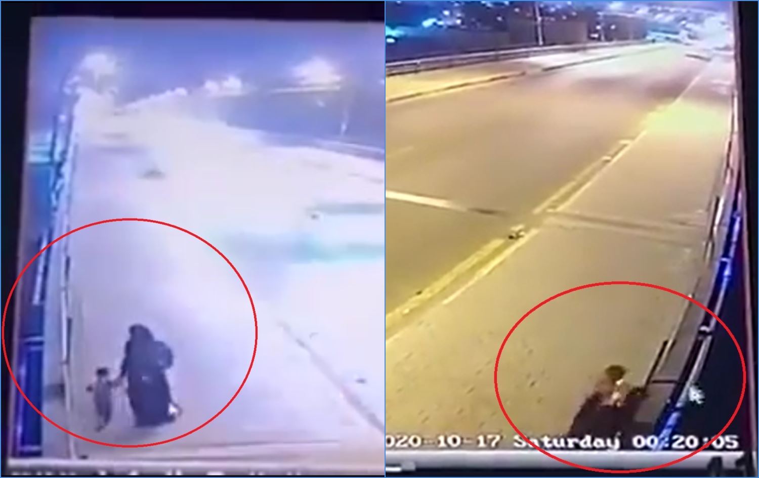 ڤیدیۆ؛ دایکێک دوو منداڵەکەی لەسەر پردێکەوە لە بەغدا فڕێدەداتە نێو رووباری دیجلە