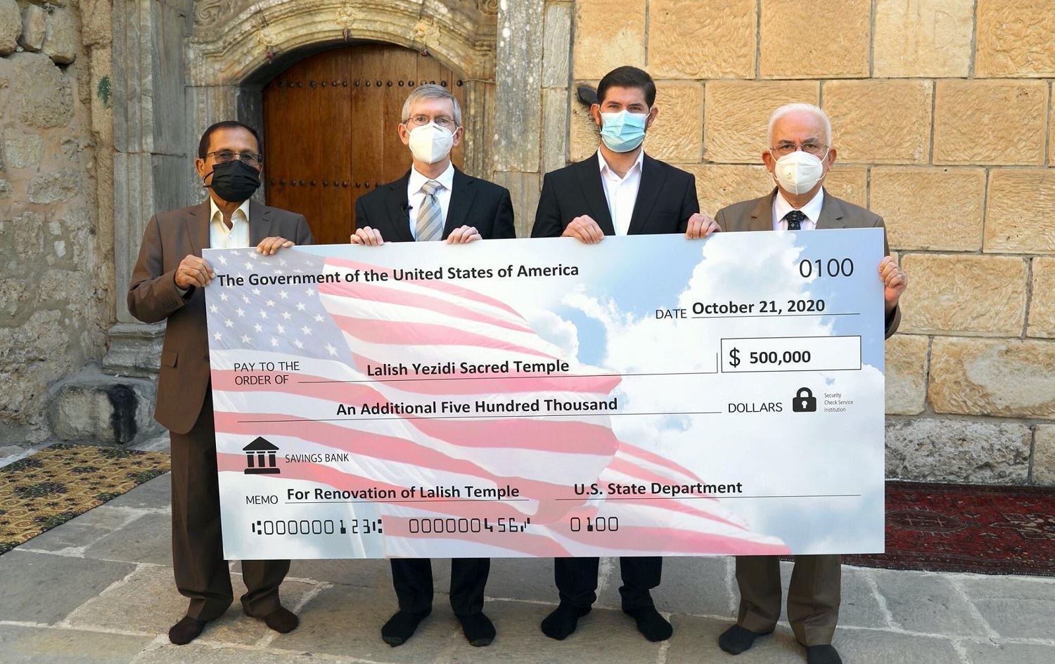 Amerîkayê ji bo nûjenkirina perestgeha Lalişê 500,000 dolarên din alîkarî da